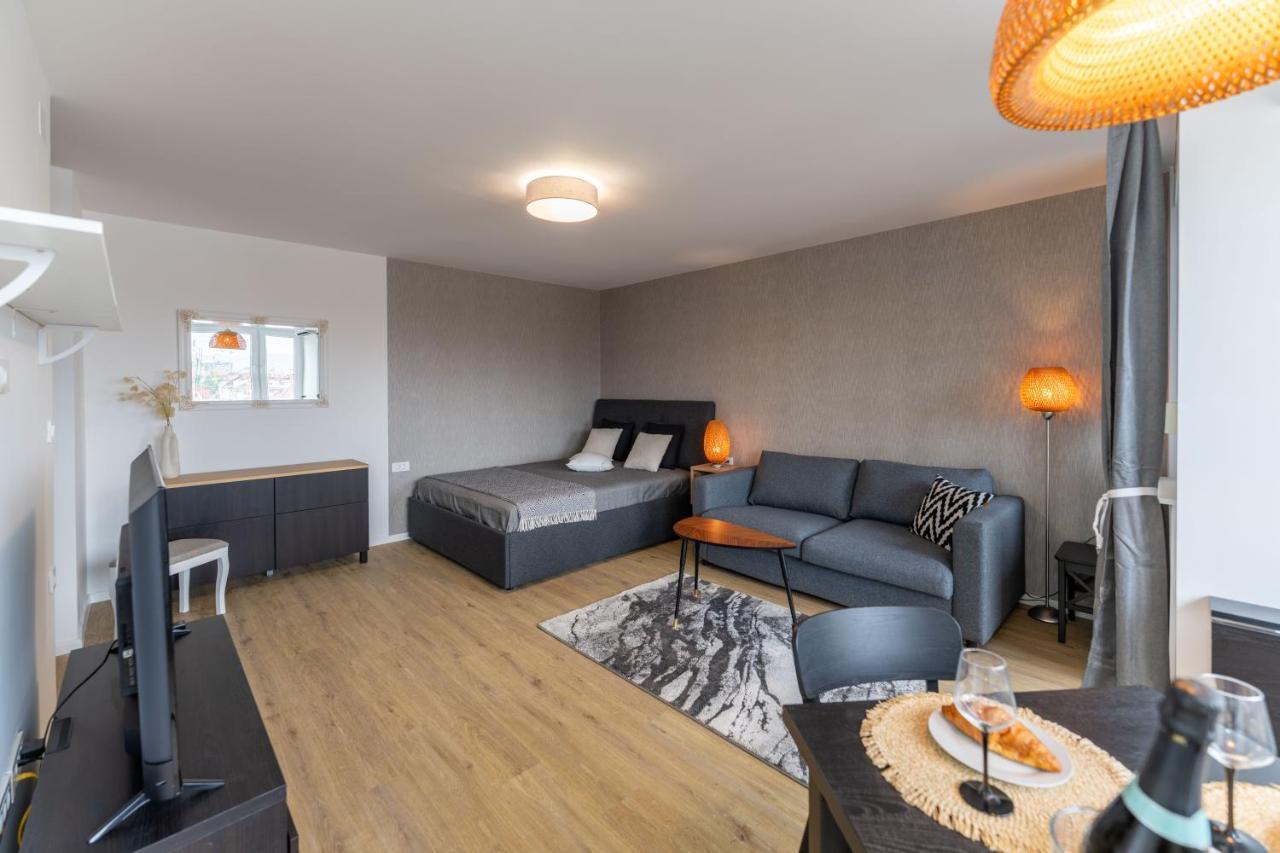 Elegant Tour As Studio Gilly With Open Views And A Balcony In The Center Любляна Екстериор снимка